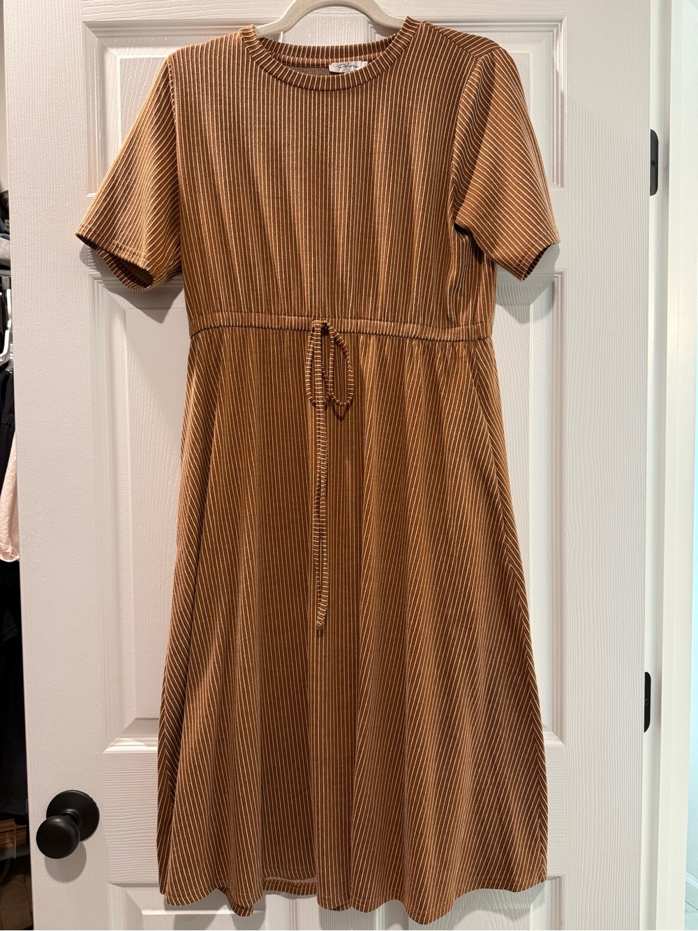Polagram Brown Striped Dress
